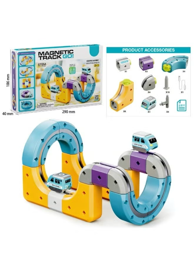 Magnetic Track Go! – 54-Piece Anti-Gravity Electric Train STEM Set