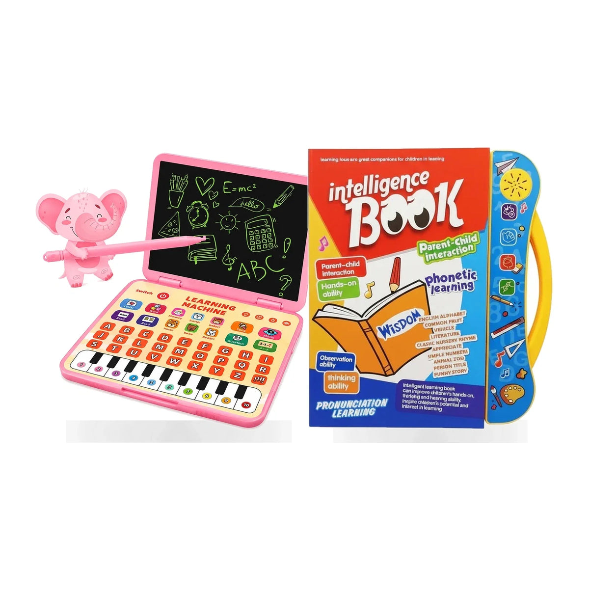 Smart Tech & Phonics Learning Duo (Laptop + Intelligent Study Book)