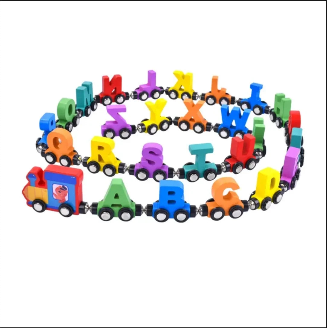 Wooden Digital Alphabet Train