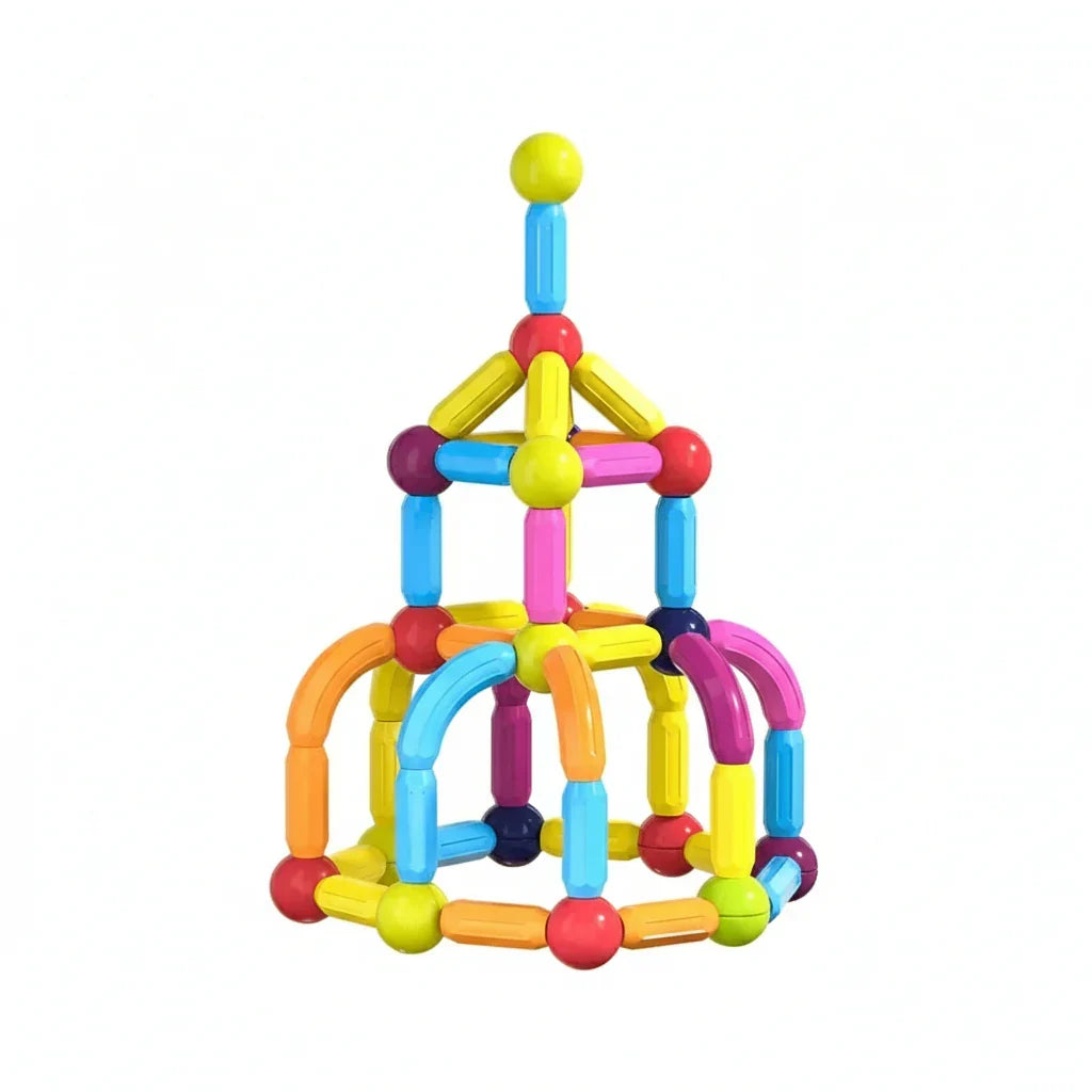 Magnetic Building Blocks Set - 64 Pieces