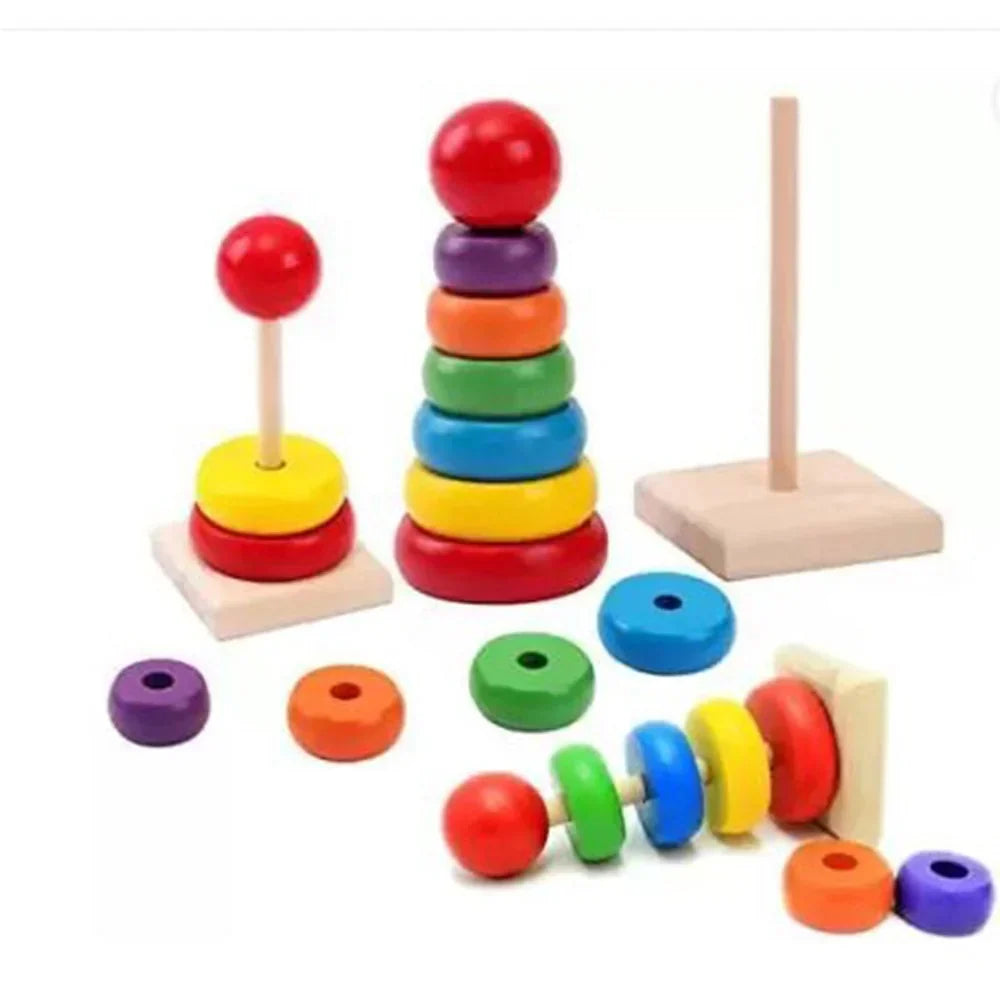 Rainbow Wooden Stacker Toy