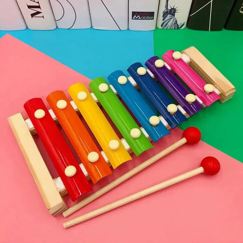 Kids Wooden Xylophone – Rainbow Musical Toy for Toddlers & Preschoolers