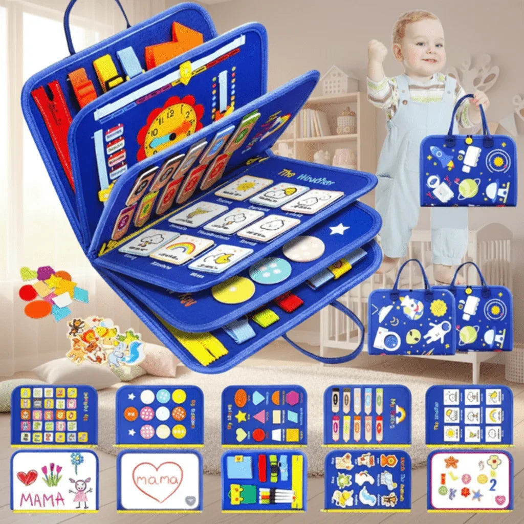 Busy Montessori Sensory Book – Portable Activity Kit for Toddlers