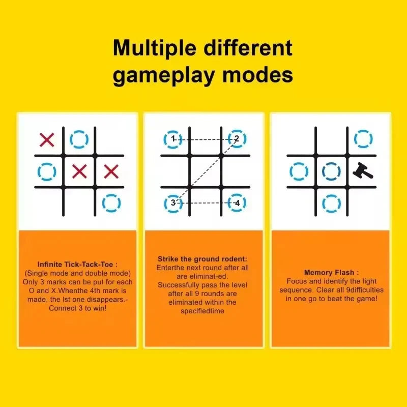3 in 1 Electronic Tic Tac Toe Puzzle Game