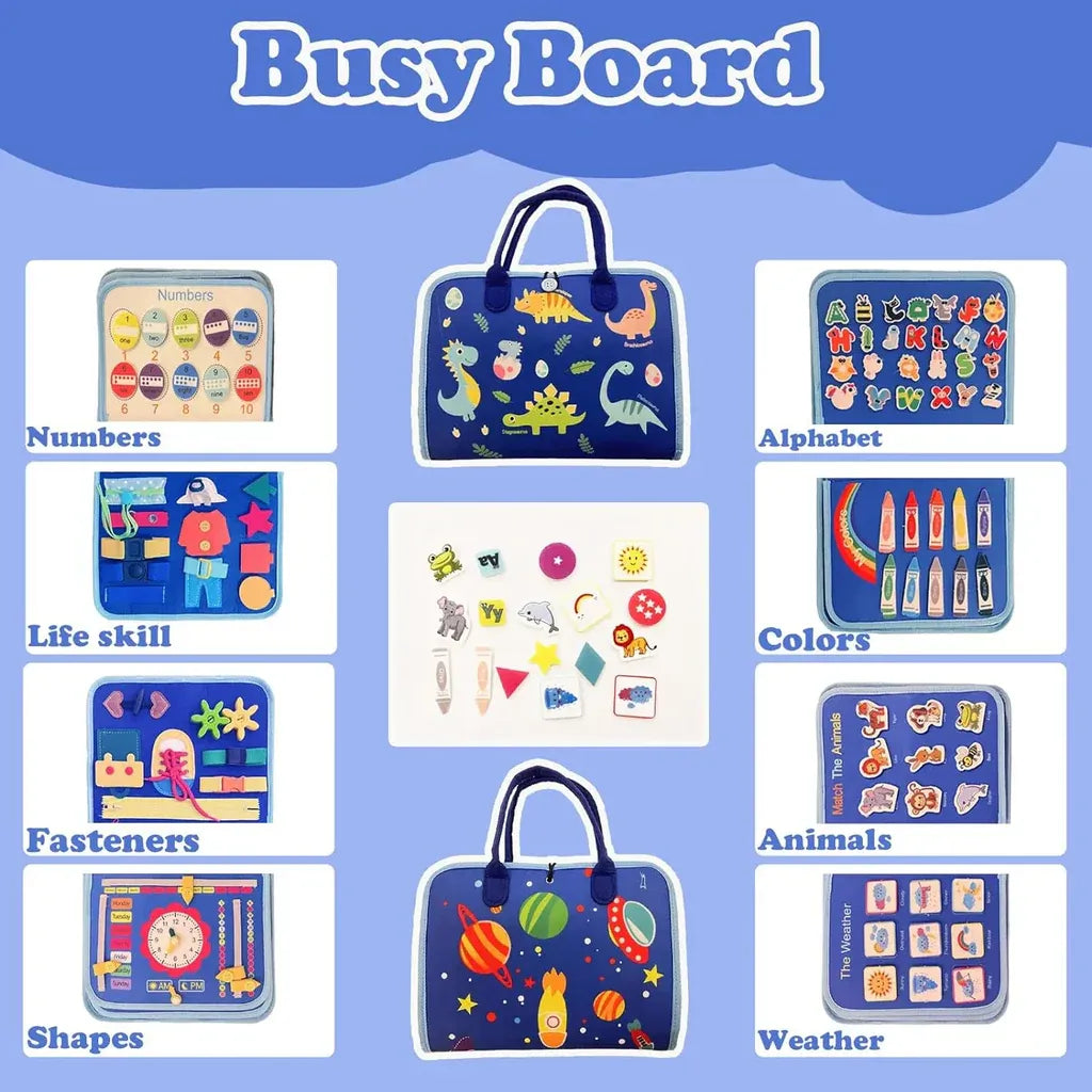 Busy Montessori Sensory Book – Portable Activity Kit for Toddlers