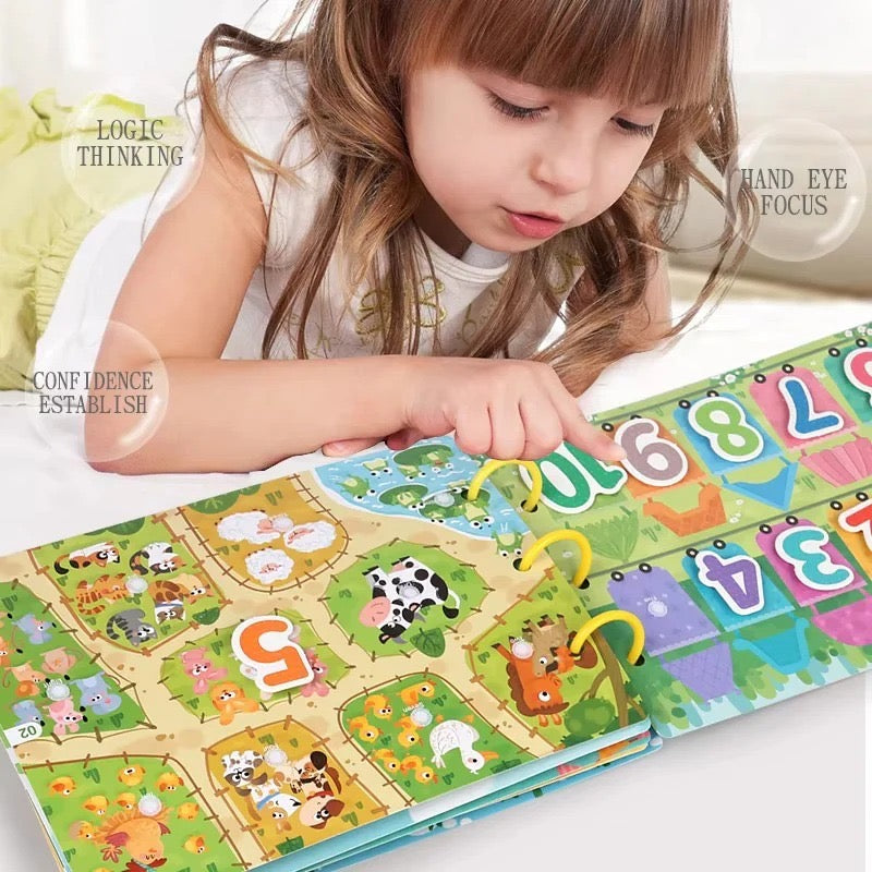 Early Learning Numeral Busy Book - Educational Activity Book for Kids