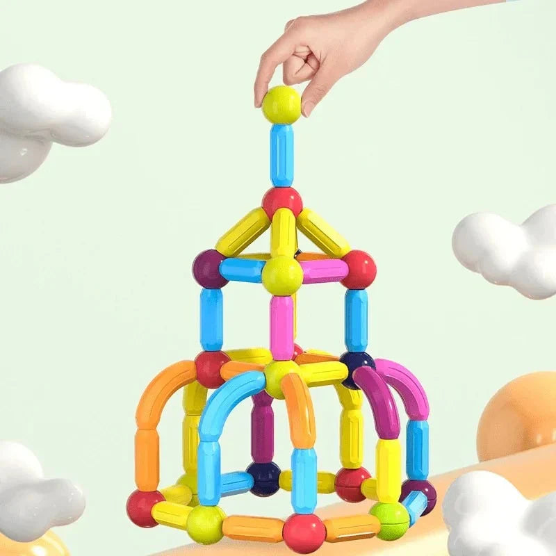 Magnetic Building Blocks Set - 64 Pieces