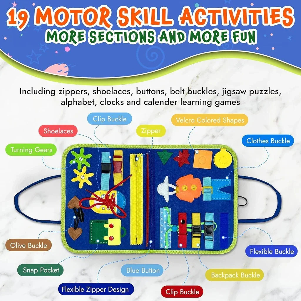 Busy Montessori Sensory Book – Portable Activity Kit for Toddlers