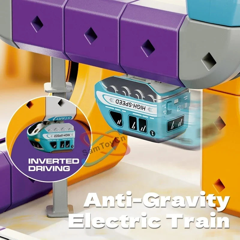 Magnetic Track Go! Anti-Gravity Train & Reusable Magic Water Book Set
