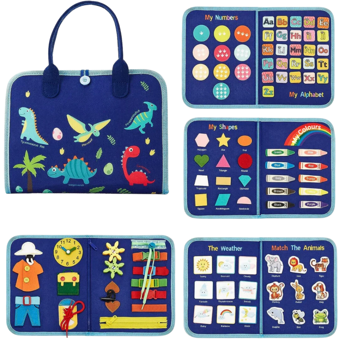 Busy Montessori Sensory Book – Portable Activity Kit for Toddlers