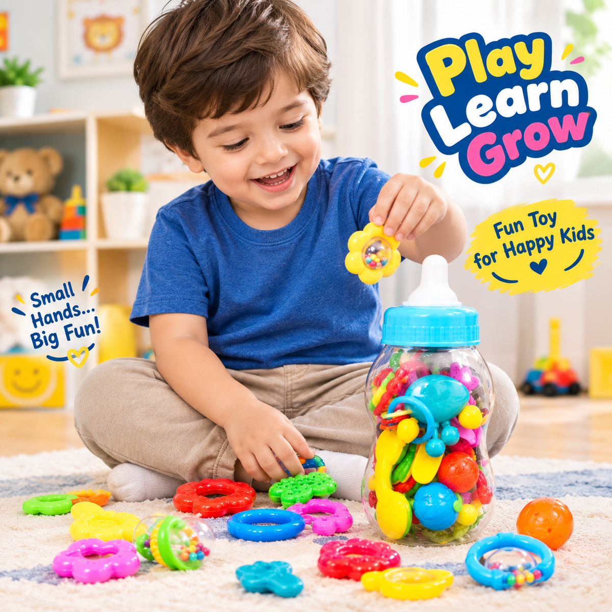 Baby Star Rattle Feeder – 2-in-1 Baby Teether & Rattle Toy