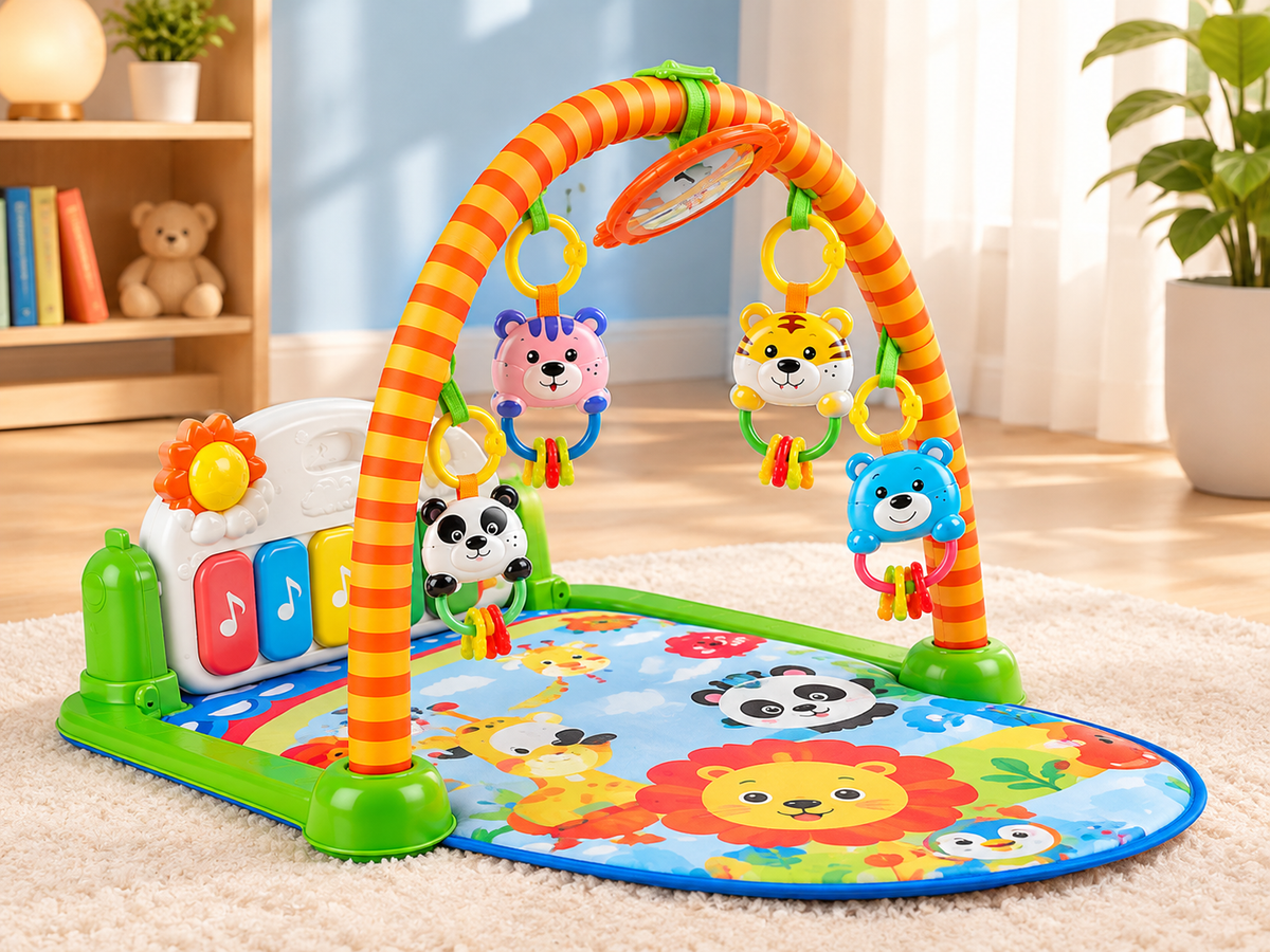 Baby Pedal Piano Play Gym – Musical Activity Mat for Infants