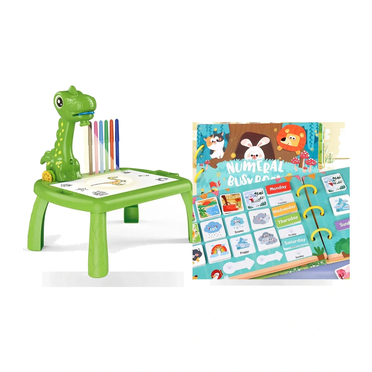 Creative Trace & Motor Skills Pack (Projector Table + Busy Book)