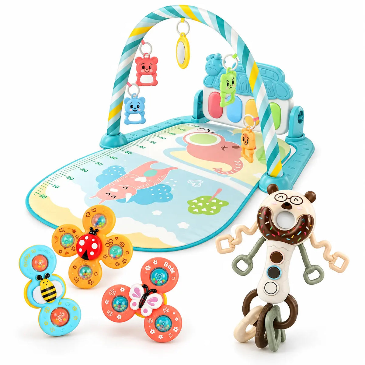 Complete Deluxe Baby Sensory Gym & Teething Play Set (0–12M)