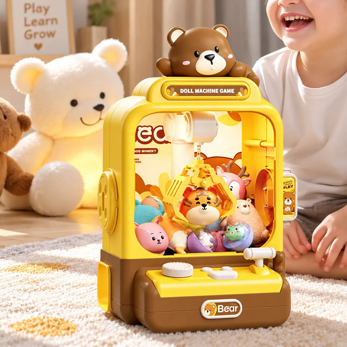 Montessori Deluxe 8-Page Busy Book & Rabbit Claw Machine Arcade Bundle (3–6 Yrs)
