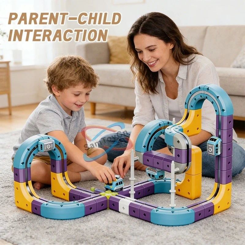 Magnetic Track Go! Anti-Gravity Train & Reusable Magic Water Book Set