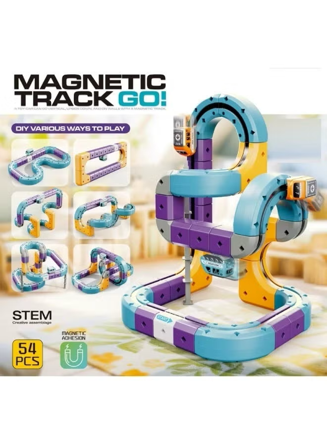 Magnetic Track Go! – 54-Piece Anti-Gravity Electric Train STEM Set